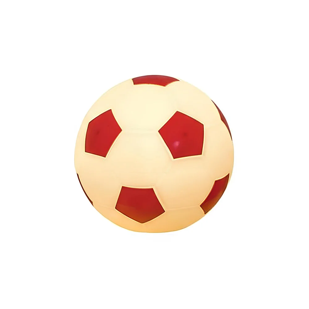 Luminária Bola de Futebol - Branca e Vermelha