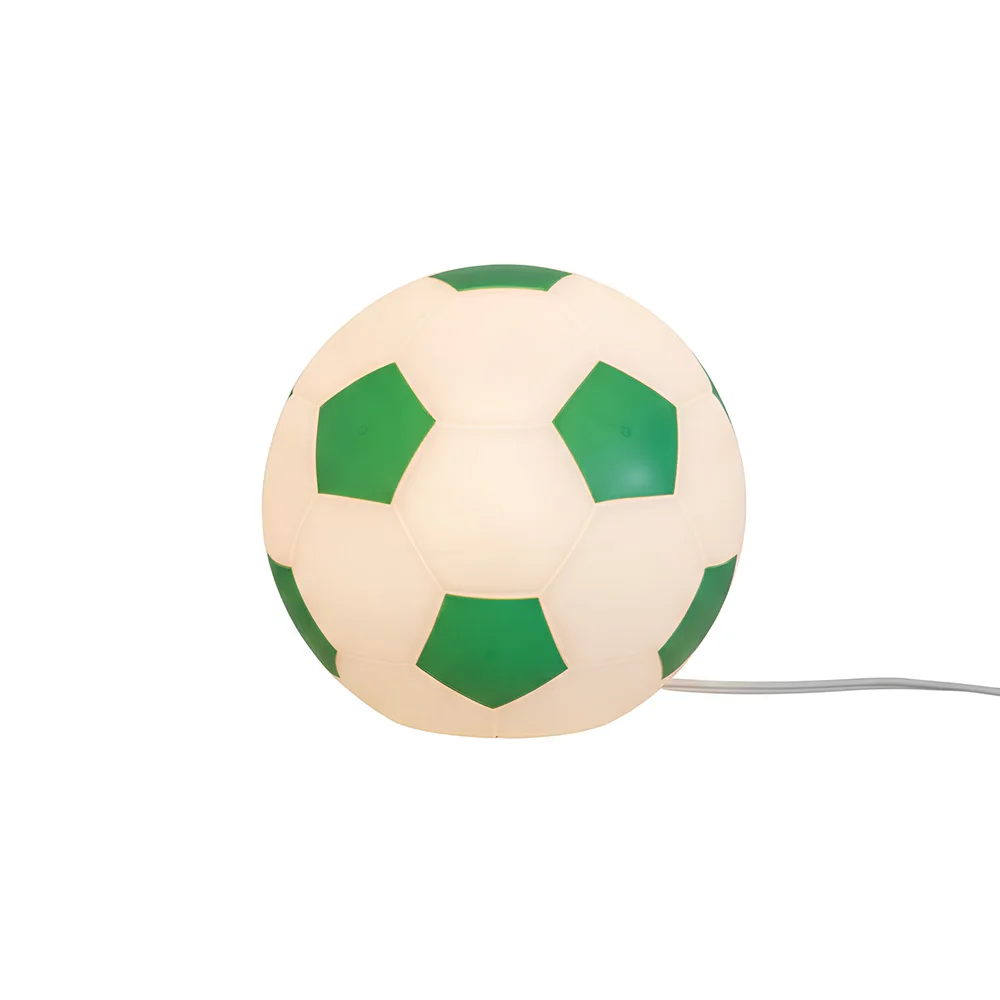 Luminária Bola de Futebol - Branca e Verde