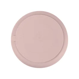 Prato de Silicone com Divisórias e Ventosa Rosa - Clingo
