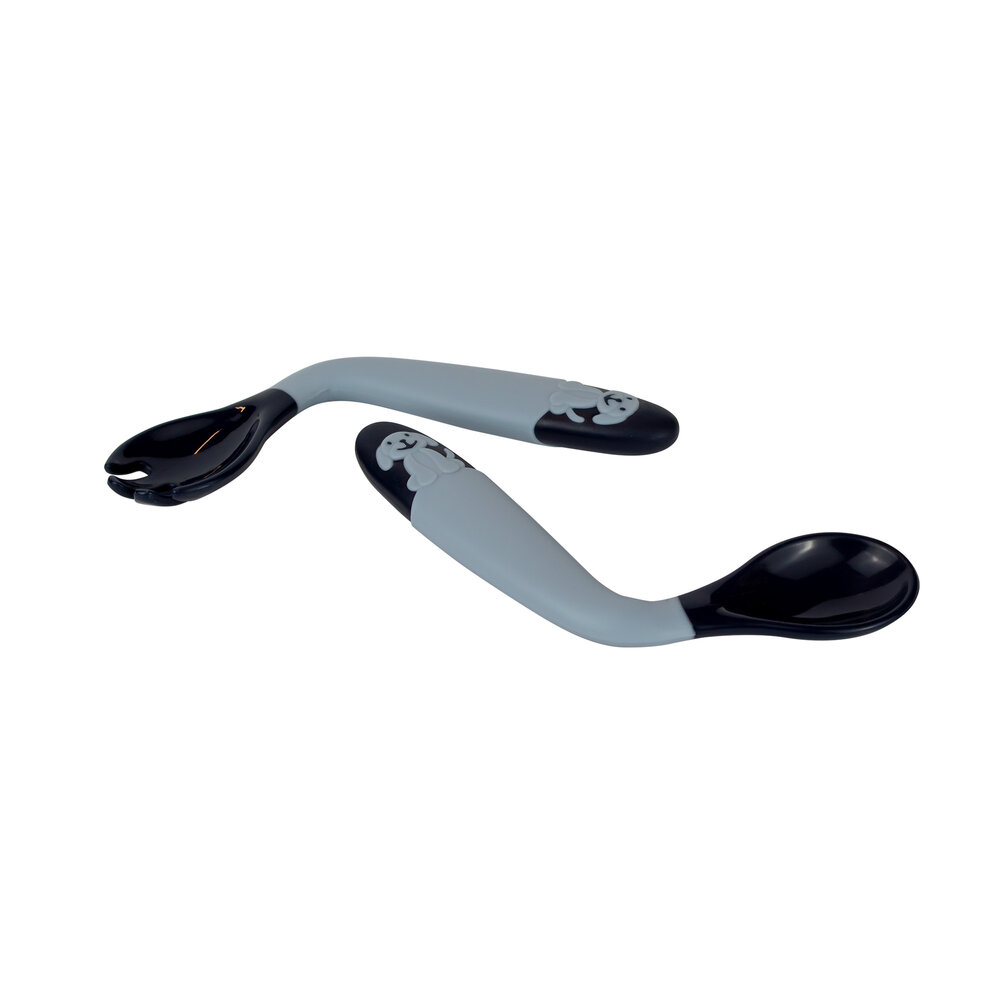 Talheres Articuláveis Colors Marinho Dobráveis e Seguros para Bebês