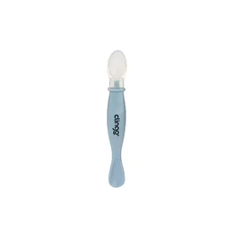 Colher Ponta Dupla Colors Marinho Silicone Resistente para Bebês