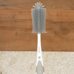Escova Silicone com Base para Mamadeira Limpeza Eficiente Prática
