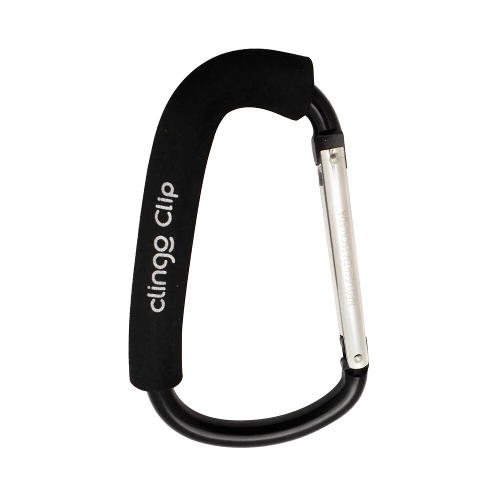 Clip Preto Clingo para Acessórios Carrinho de Bebê