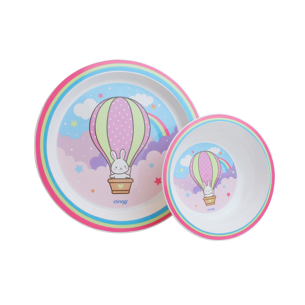 Prato Infantil Clingo Balão Livre de BPA, Resistente e Seguro +6 Meses