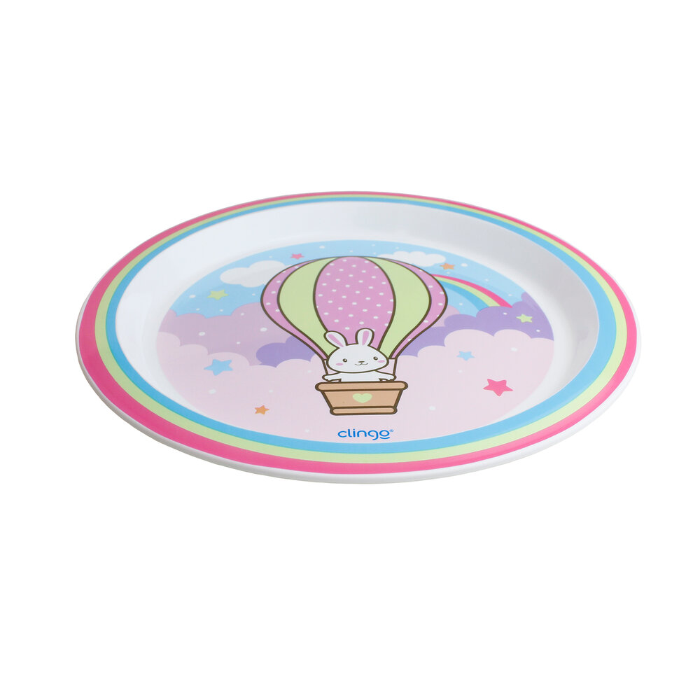 Prato Infantil Clingo Balão Livre de BPA, Resistente e Seguro +6 Meses