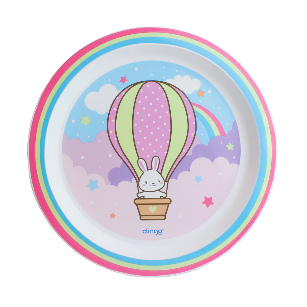 Prato Infantil Clingo Balão Livre de BPA, Resistente e Seguro +6 Meses