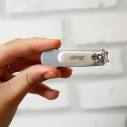 Cortador de Unhas Infantil Clingo Cinza - Delicado e Fácil de Usar para Bebês