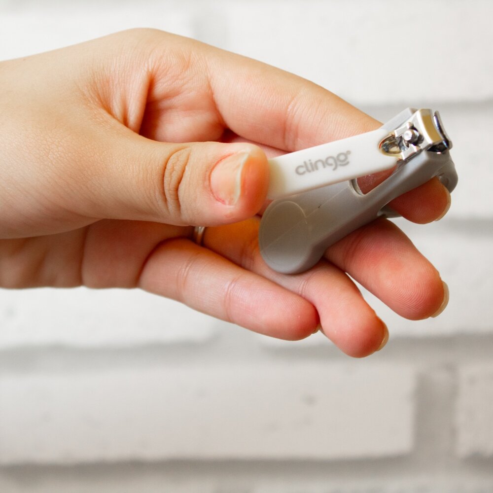 Cortador de Unhas Infantil Clingo Cinza - Delicado e Fácil de Usar para Bebês