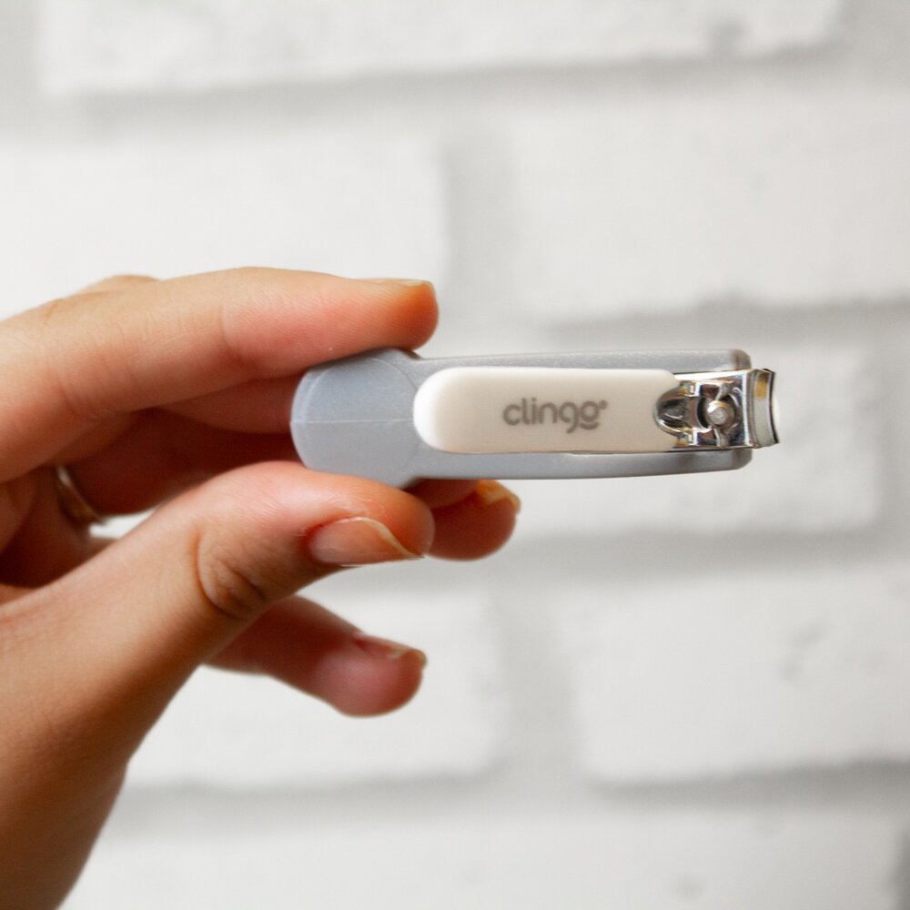 Cortador de Unhas Infantil Clingo Cinza - Delicado e Fácil de Usar para Bebês