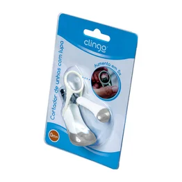 Cortador de Unhas Infantil Clingo com Lupa Cinza - Preciso para Bebês