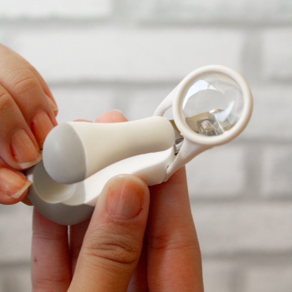 Cortador de Unhas Infantil Clingo com Lupa Cinza - Preciso para Bebês