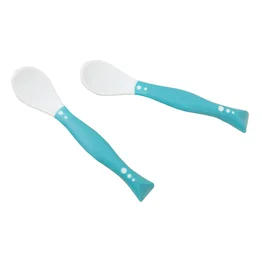 Colher Articulável Classic Azul - Dobrável, Ergonômica e Sensível ao Calor