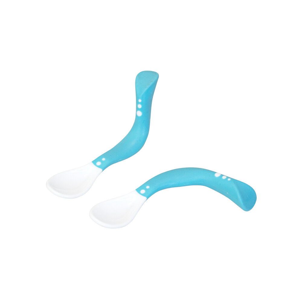 Colher Articulável Classic Azul - Dobrável, Ergonômica e Sensível ao Calor