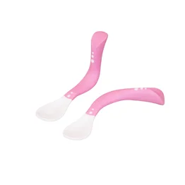 Colher Articulável Classic Rosa - Dobrável, Ergonômica e Sensível ao Calor