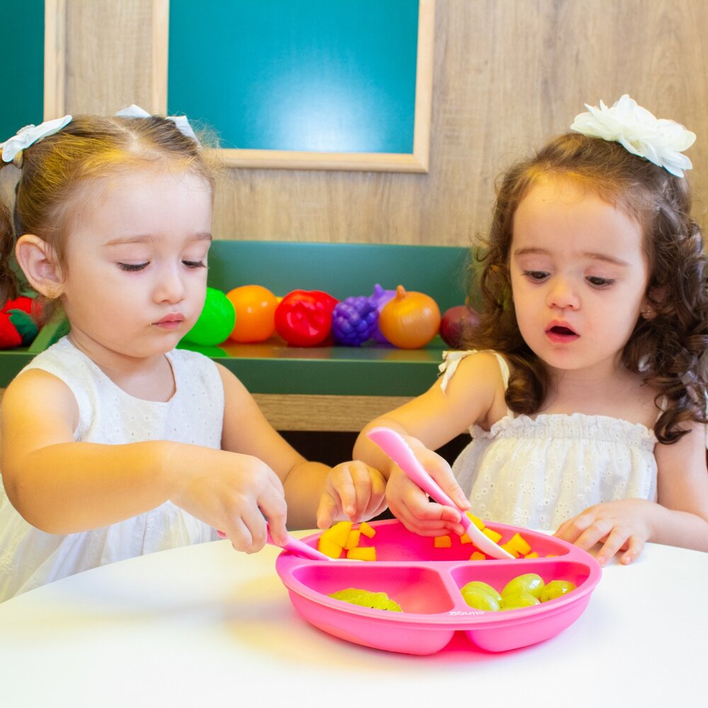 Colher Articulável Classic Rosa - Dobrável, Ergonômica e Sensível ao Calor