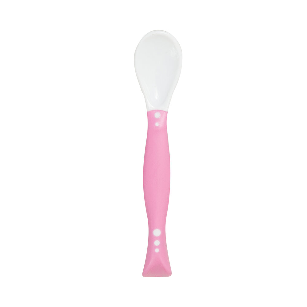 Colher Articulável Classic Rosa - Dobrável, Ergonômica e Sensível ao Calor