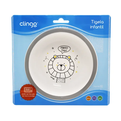 Tigela Infantil Leão Resistente Microondas Zoo - Clingo