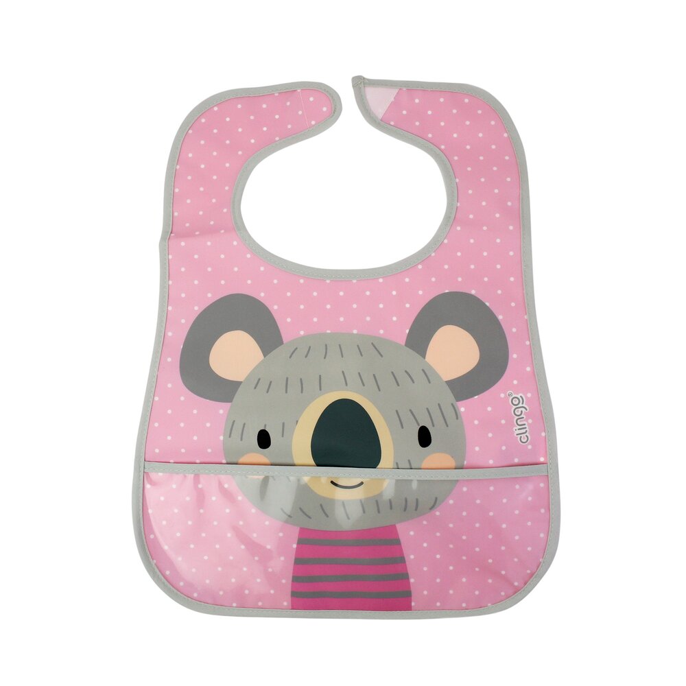 Babador Impermeável Coala com Coletor e Velcro - Clingo