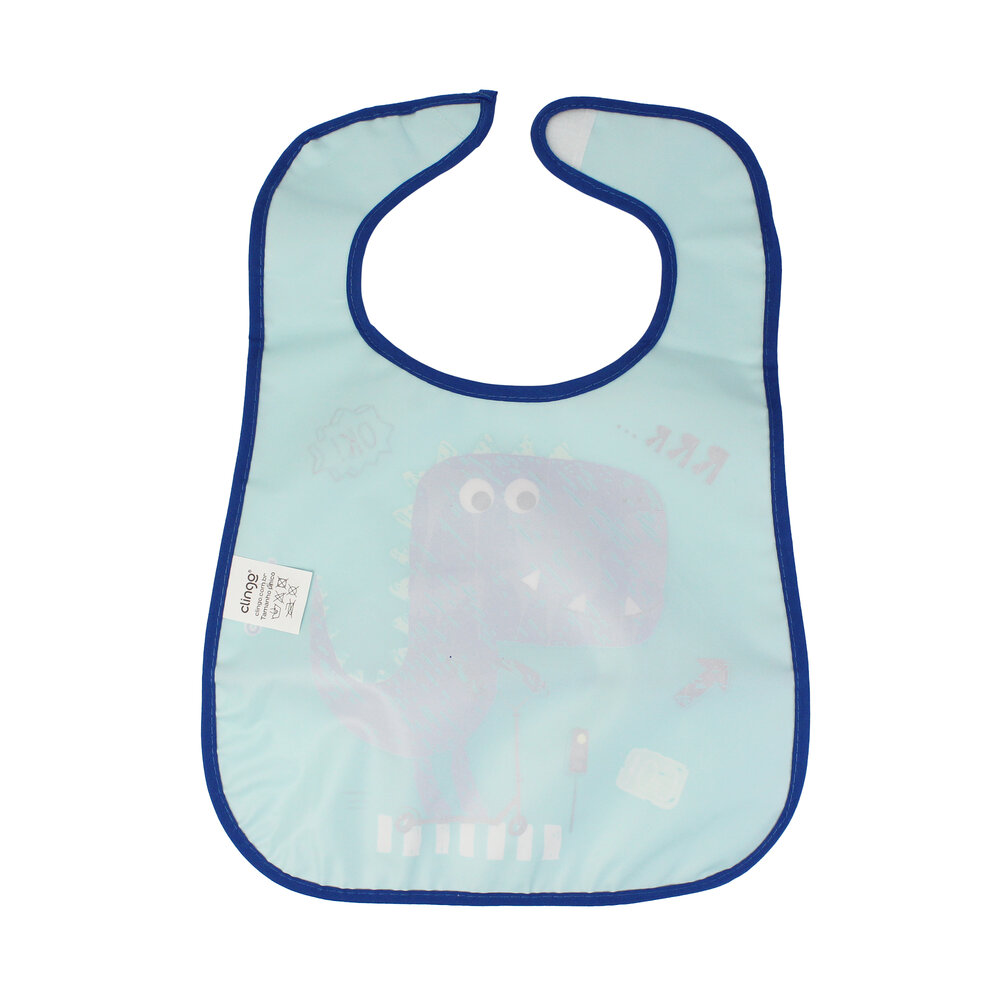 Babador Impermeável Dinossauro com Coletor e Velcro - Clingo