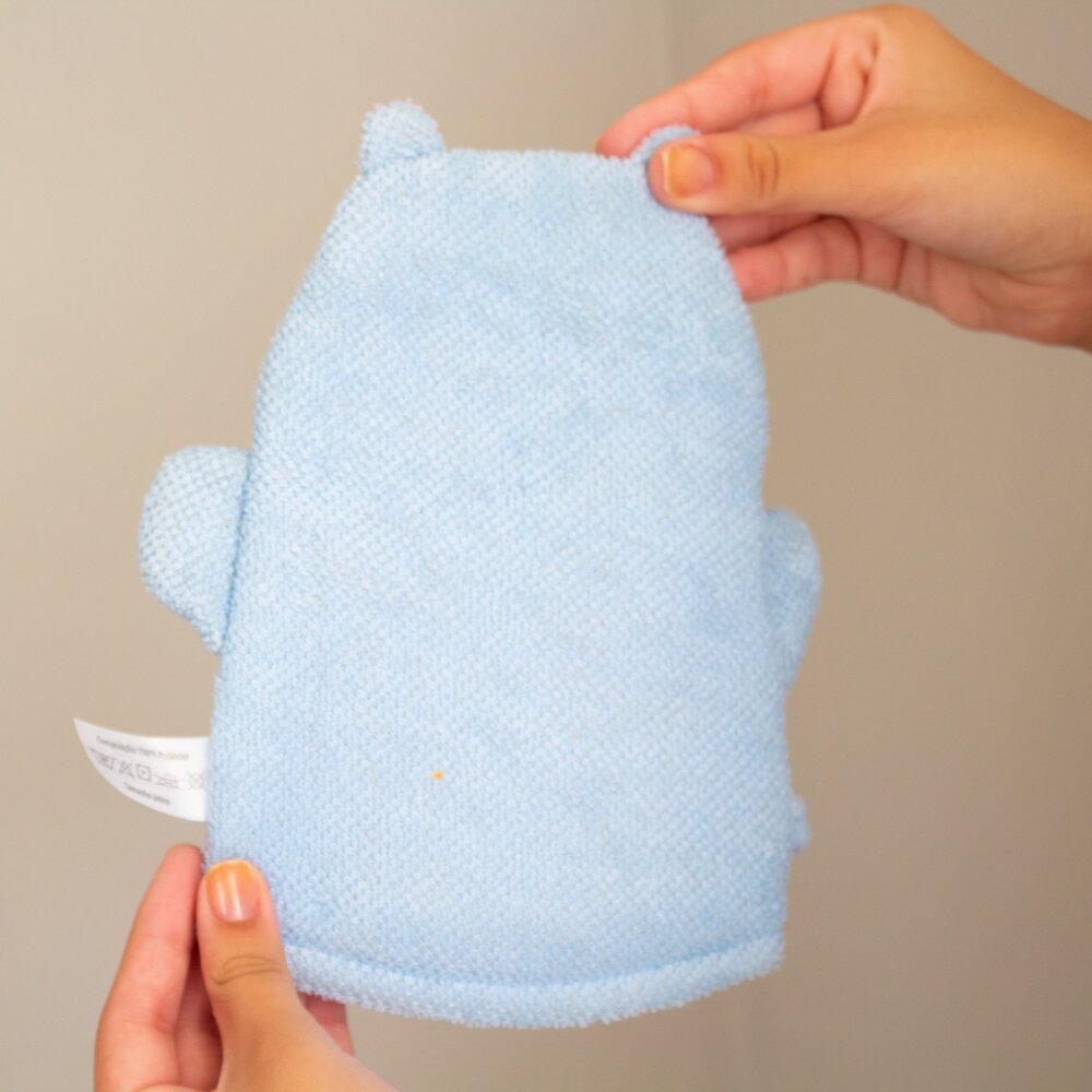 Esponja para Banho Infantil Hipopótamo Formato Luva - Clingo