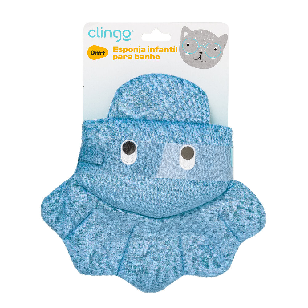 Esponja para Banho Infantil Polvo Formato Luva - Clingo