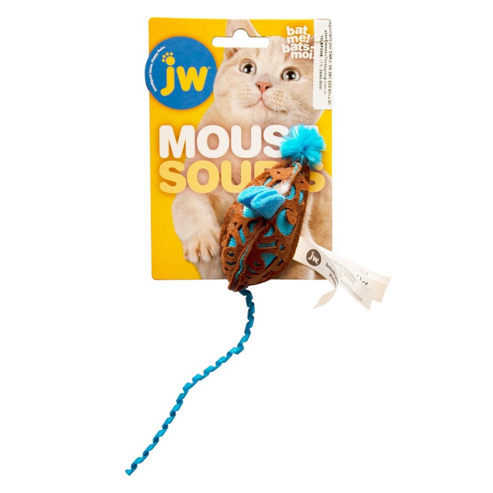 Brinquedo para Gatos Ratinho com Rabo JW Cataction Mouse Azul