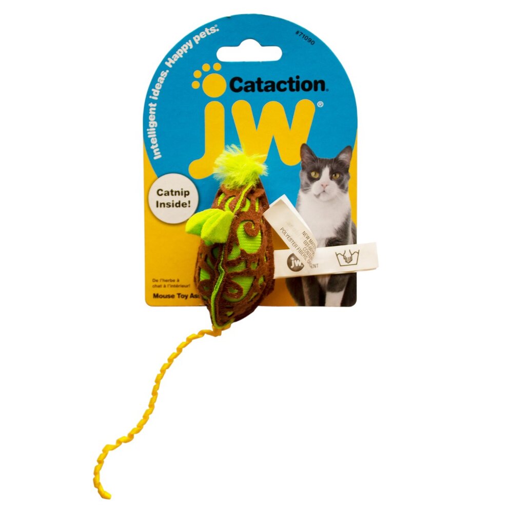Brinquedo para Gatos Ratinho com Rabo JW Cataction Mouse Verde