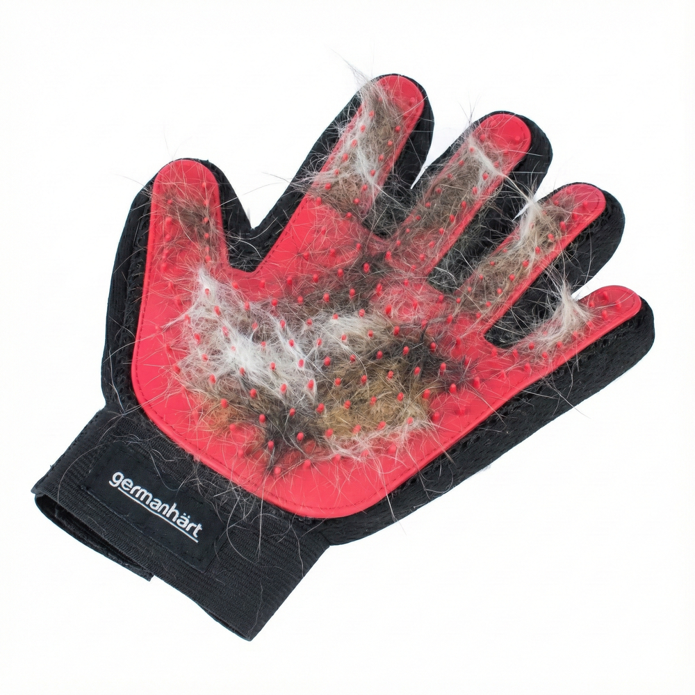 Luva Tira Pelos Destro Vermelho Cães e Gatos - Germanhart