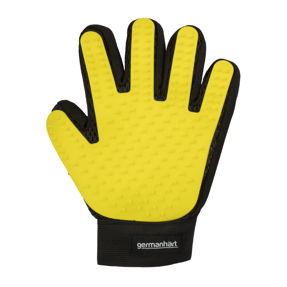 Luva Tira Pelos Canhota Amarela Cães e Gatos - Germanhart