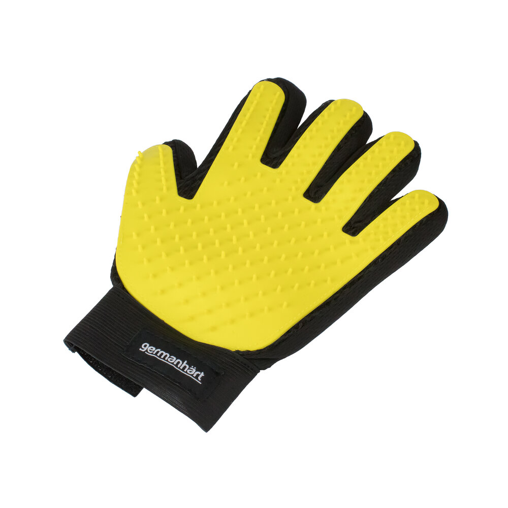 Luva Tira Pelos Canhota Amarela Cães e Gatos - Germanhart