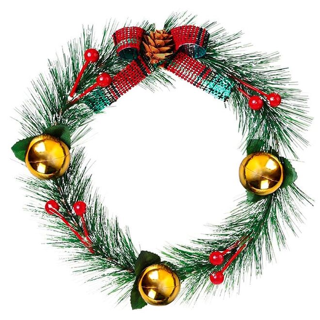 Guirlanda Natalina 19cm Decoração Zein com Bolinhas Cor Sortida