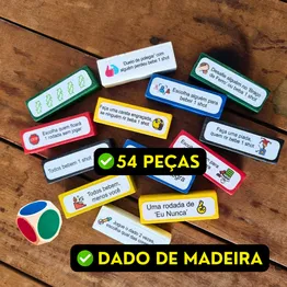 Tombou Tomou em Madeira - Jogo de Drinks (Venda Exclusiva)
