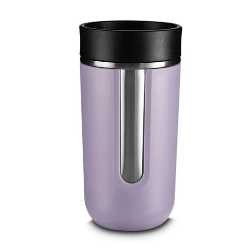 Copo Térmico com Tampa Aço Inox Parede Dupla 400ml Lilás