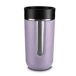 Copo Térmico com Tampa Aço Inox Parede Dupla 400ml Lilás