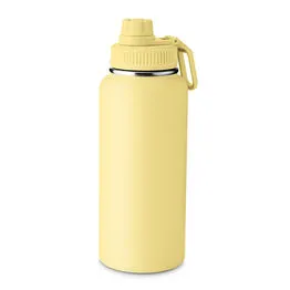 Garrafa com Alça e Bico 960ml Parede Dupla Amarela