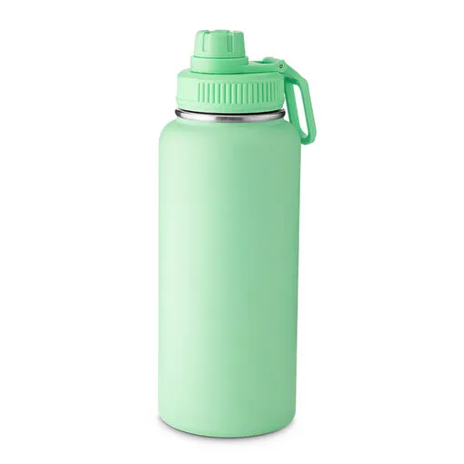 Garrafa com Alça e Bico 960ml Parede Dupla Verde