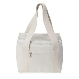 Bolsa Térmica em Algodão Branca com Bolso Frontal
