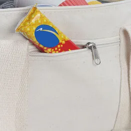 Bolsa Térmica em Algodão Branca com Bolso Frontal