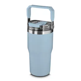 Garrafa Copo Térmico Parede Dupla em Aço Inox Azul 650ml