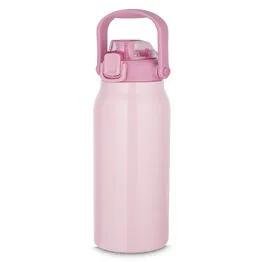 Garrafa Litrão com Alça e Bico 1,7L em Aço Inox Rosa