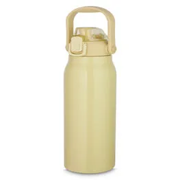 Garrafa Litrão com Alça e Bico 1,7L em Aço Inox Amarela
