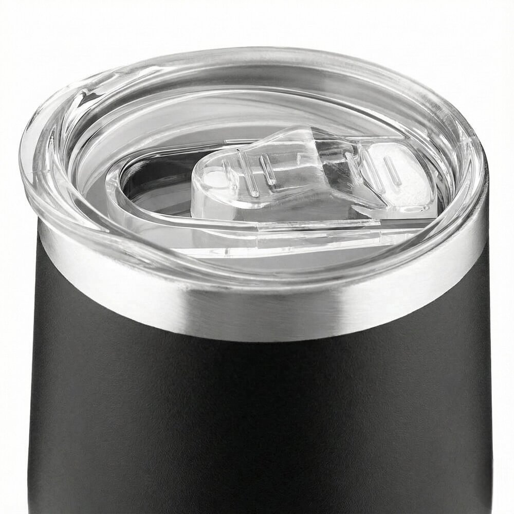 Copo Térmico em Inox Parede Dupla 350ml Preto Tampa Hermética
