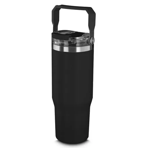 Garrafa Copo Térmico Parede Dupla em Aço Inox Preta 950ml
