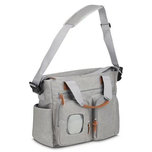 Bolsa Multifuncional em Poliéster Cinza com Porta Lençinhos 29L