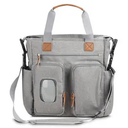 Bolsa Multifuncional em Poliéster Cinza com Porta Lençinhos 29L