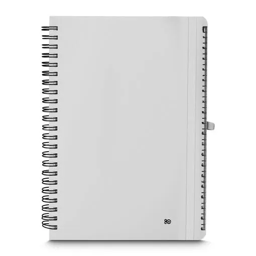 Caderno de Anotações com Suporte de Caneta 70 Folhas Branco