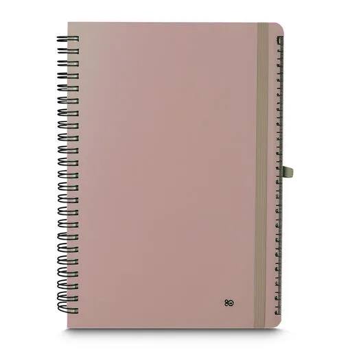 Caderno de Anotações com Suporte de Caneta 70 Folhas Bege