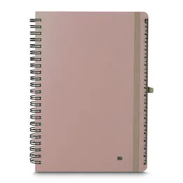 Caderno de Anotações com Suporte de Caneta 70 Folhas Bege
