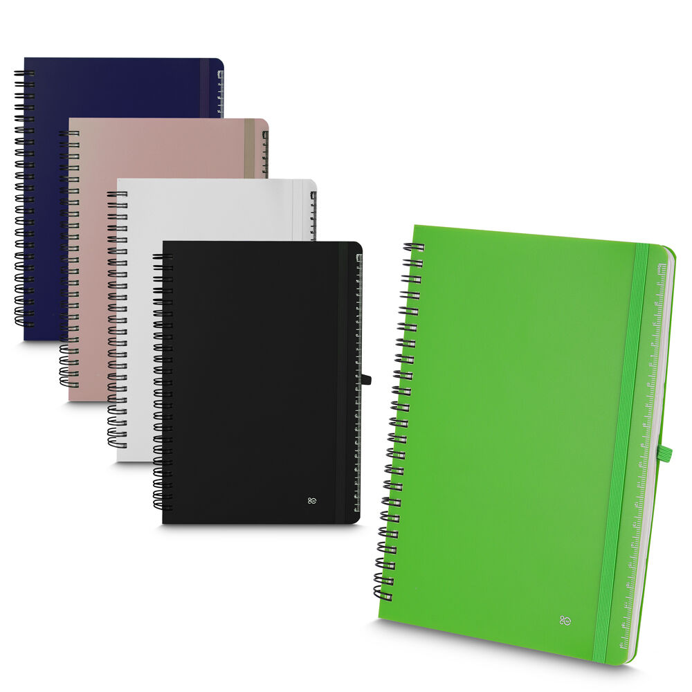 Caderno de Anotações com Suporte de Caneta 70 Folhas Verde