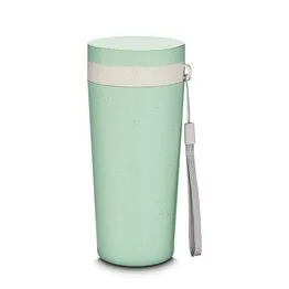 Copo de Fibra de Trigo Parede Dupla 300ml com Alça Verde